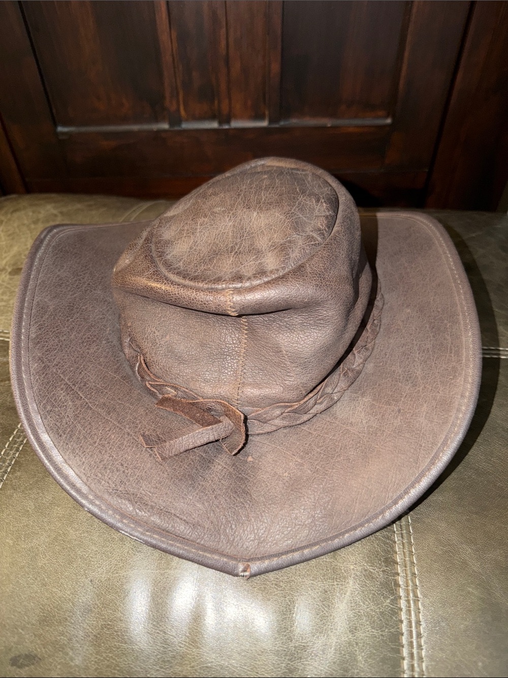 Barmah Squashy Hat in a Bag Australia Kangaroo Leather Hat.